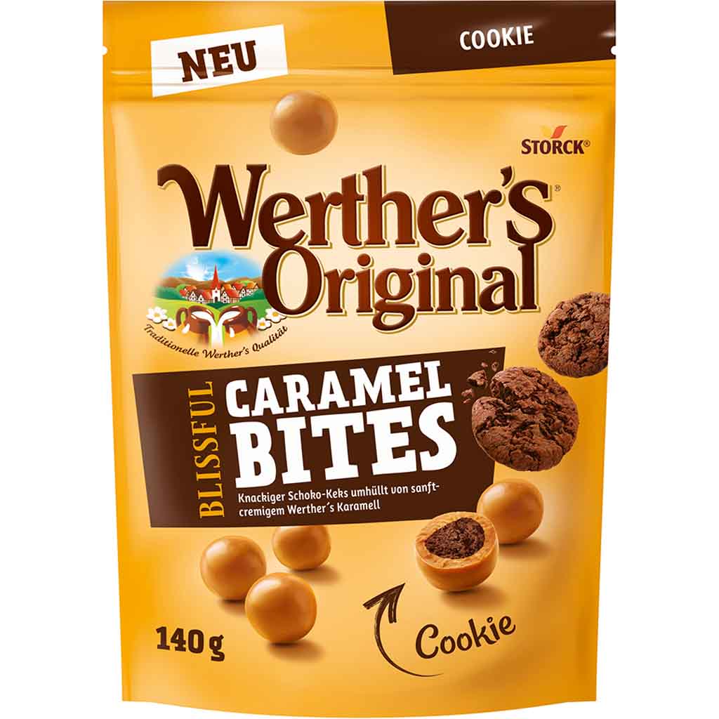 Werther's Original Caramel Cookie Bites (Germany) 140g - Candy Mail UK