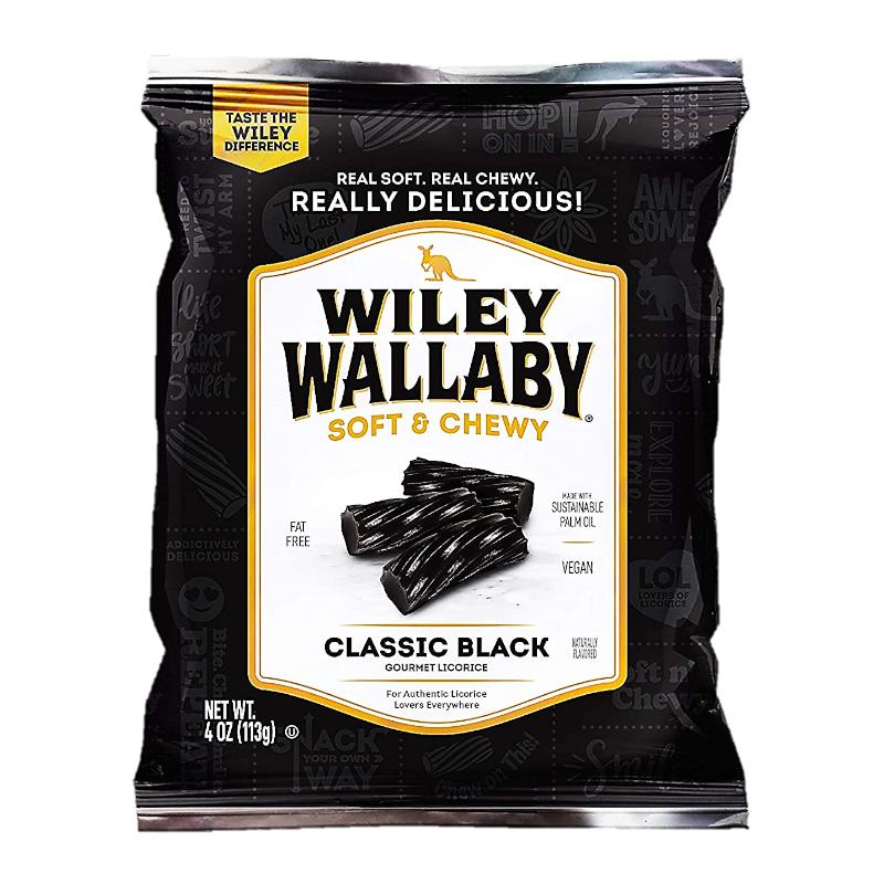 Wiley Wallaby Classic Black Liquorice 113g - Candy Mail UK