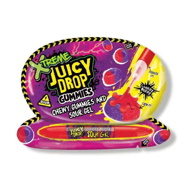 Xtreme Juicy Drop Juicy Drop Gummies Chewy Gummies and Sour Gel 57g - Candy Mail UK