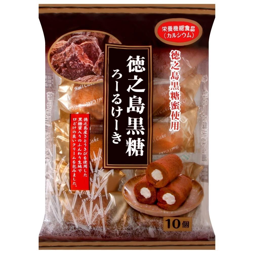 Yamauchi Mini Roll Cake Black Sugar 160g Best Before 10/03/22 - Candy Mail UK