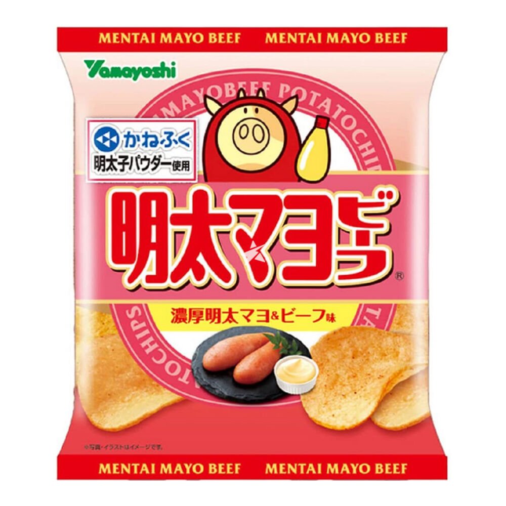 Yamayoshi Potato Chips Mentai Mayo Beef Flavour 47g - Candy Mail UK