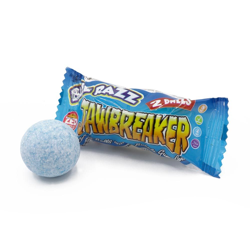 Zed Blue Razz Jawbreaker 16.5g - Candy Mail UK