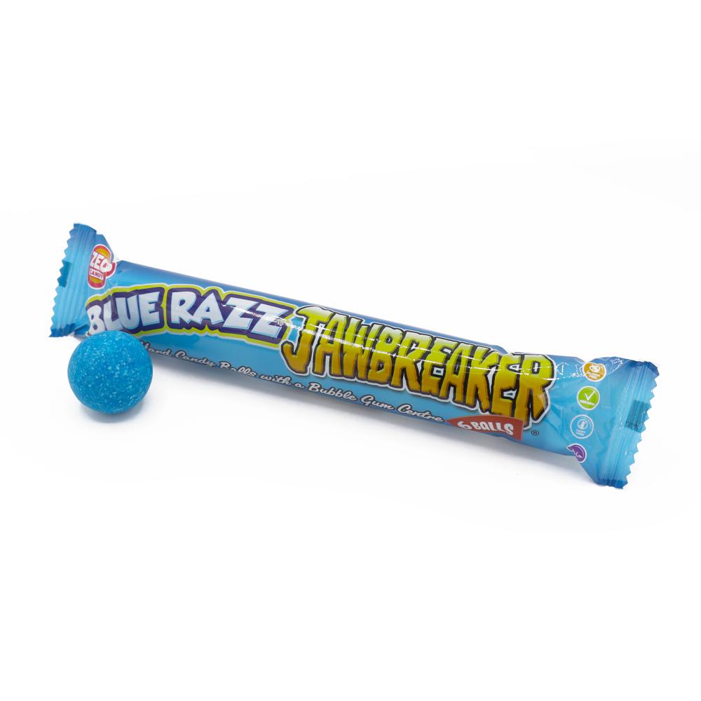 Zed Blue Razz Jawbreaker 49g - Candy Mail UK