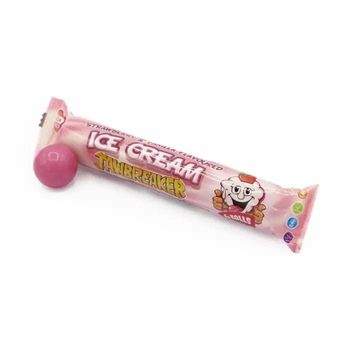 Zed Strawberry & Vanilla Ice Cream Flavour Jawbreaker 49g - Candy Mail UK